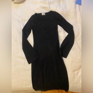 Aritzia Black Long Sleeve Dress